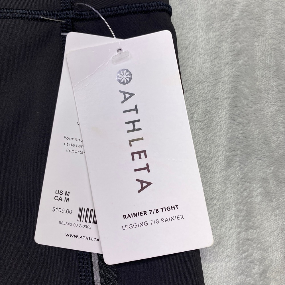 Athleta Rainier 7/8 Tight Leggings‎ Black Medium NWT Fits 26" Athleisure Grunge - Picture 5 of 10